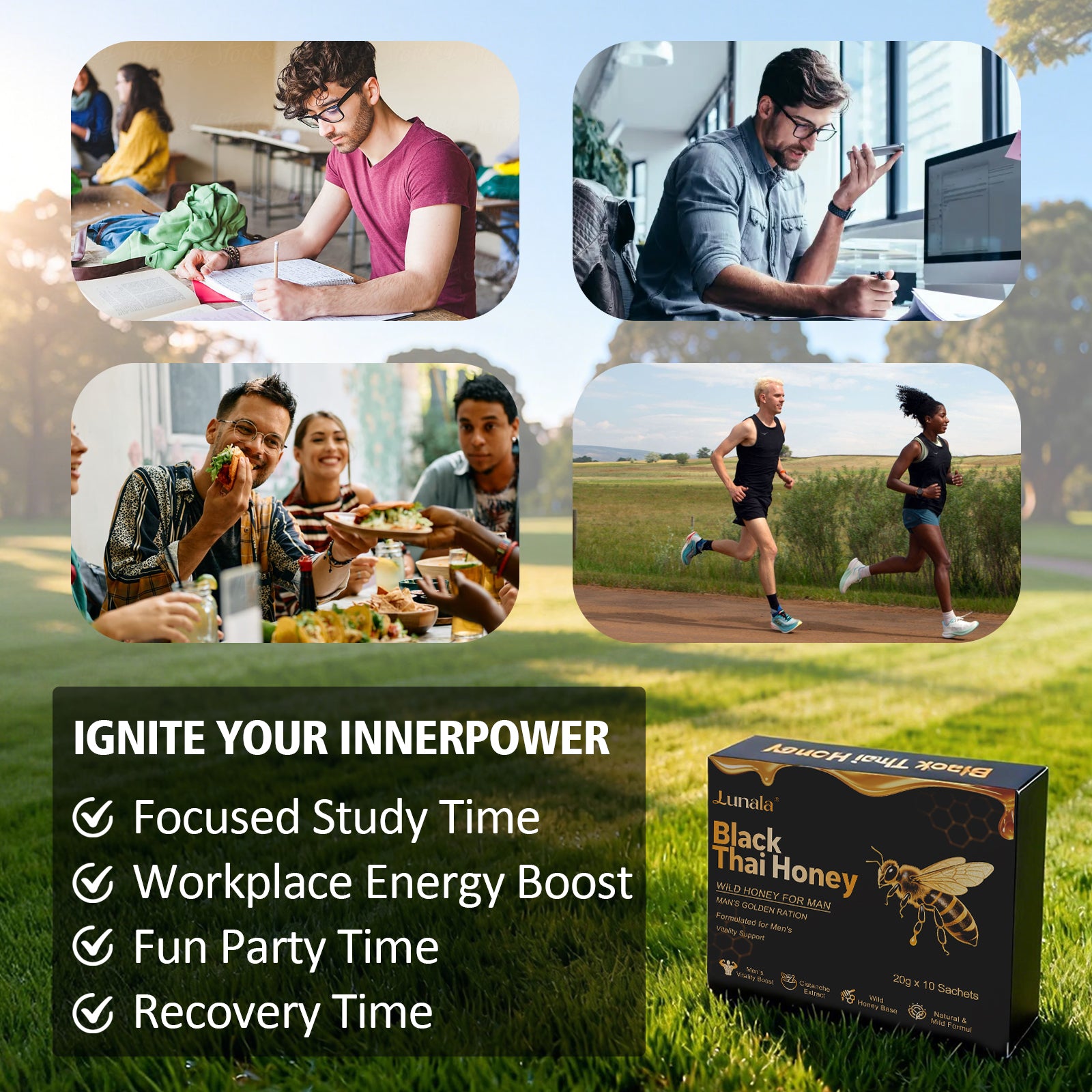 Lunala Black Thai Honey® - Box Of 10