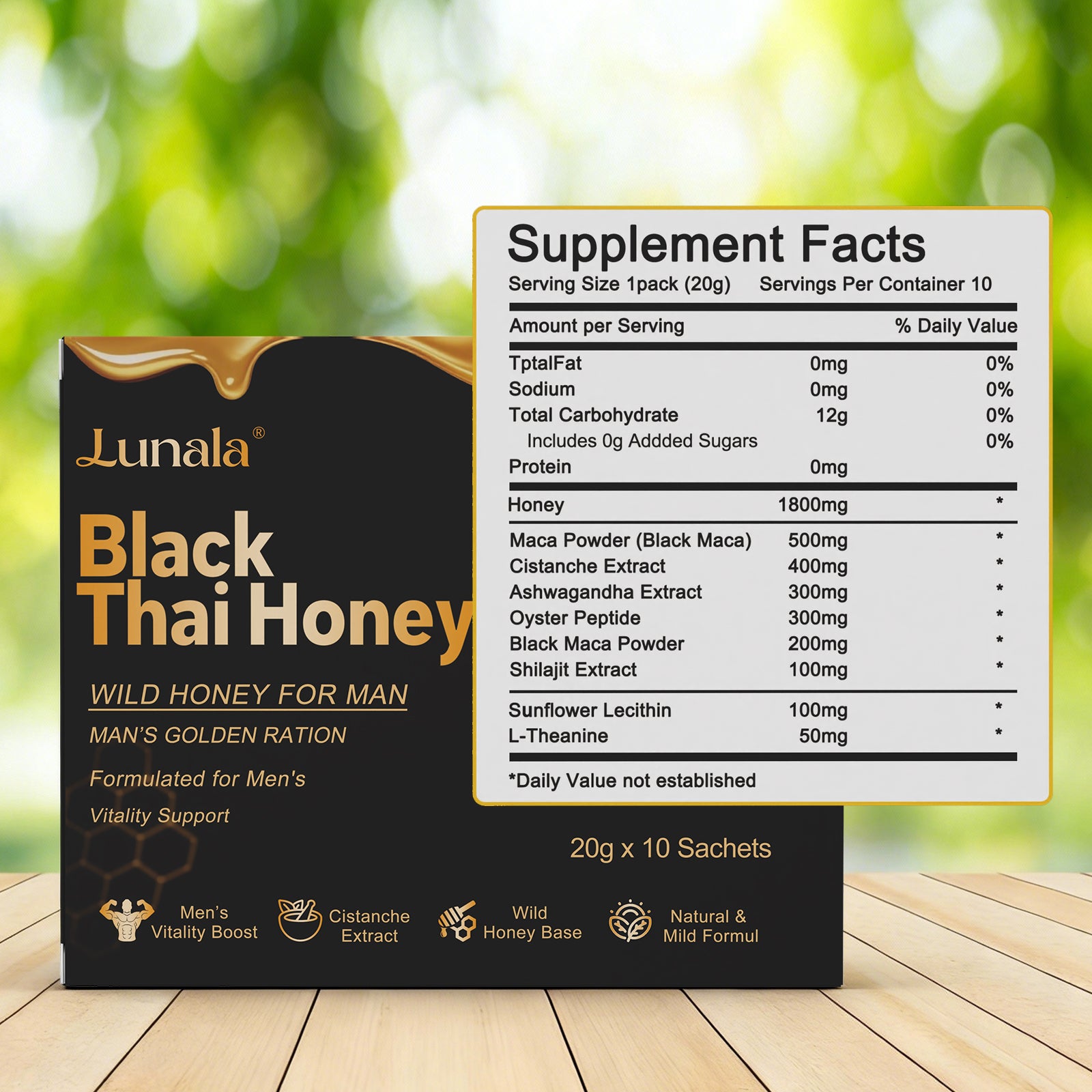 Lunala Black Thai Honey® - Box Of 10