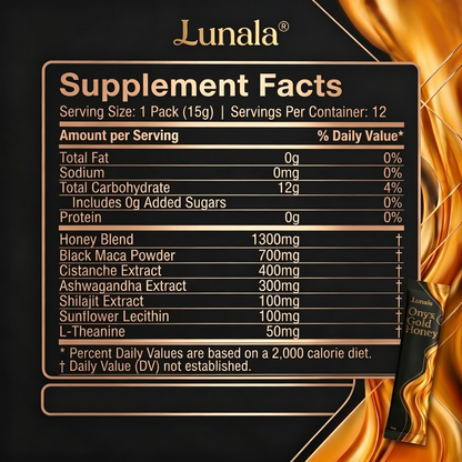 Lunala® Onyx Gold Honey -  12 Sachets